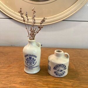 VINTAGE MINI STONEWARE JUGS – CREAM•BLUE